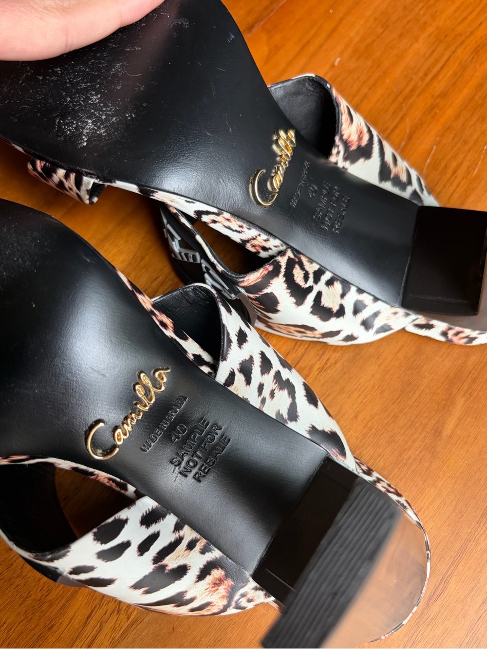 CAMILLA Franks Leopard Tiger Print Block Heel Sandals EU 40 US 9.5 Sample - Picture 11 of 16